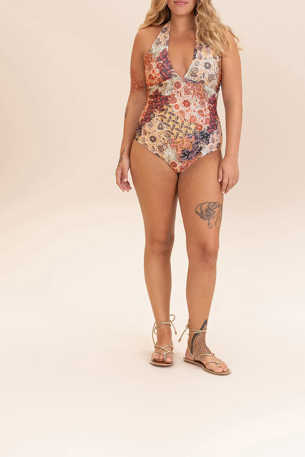 Boho Bloom Cross Swimsuit - Image 2