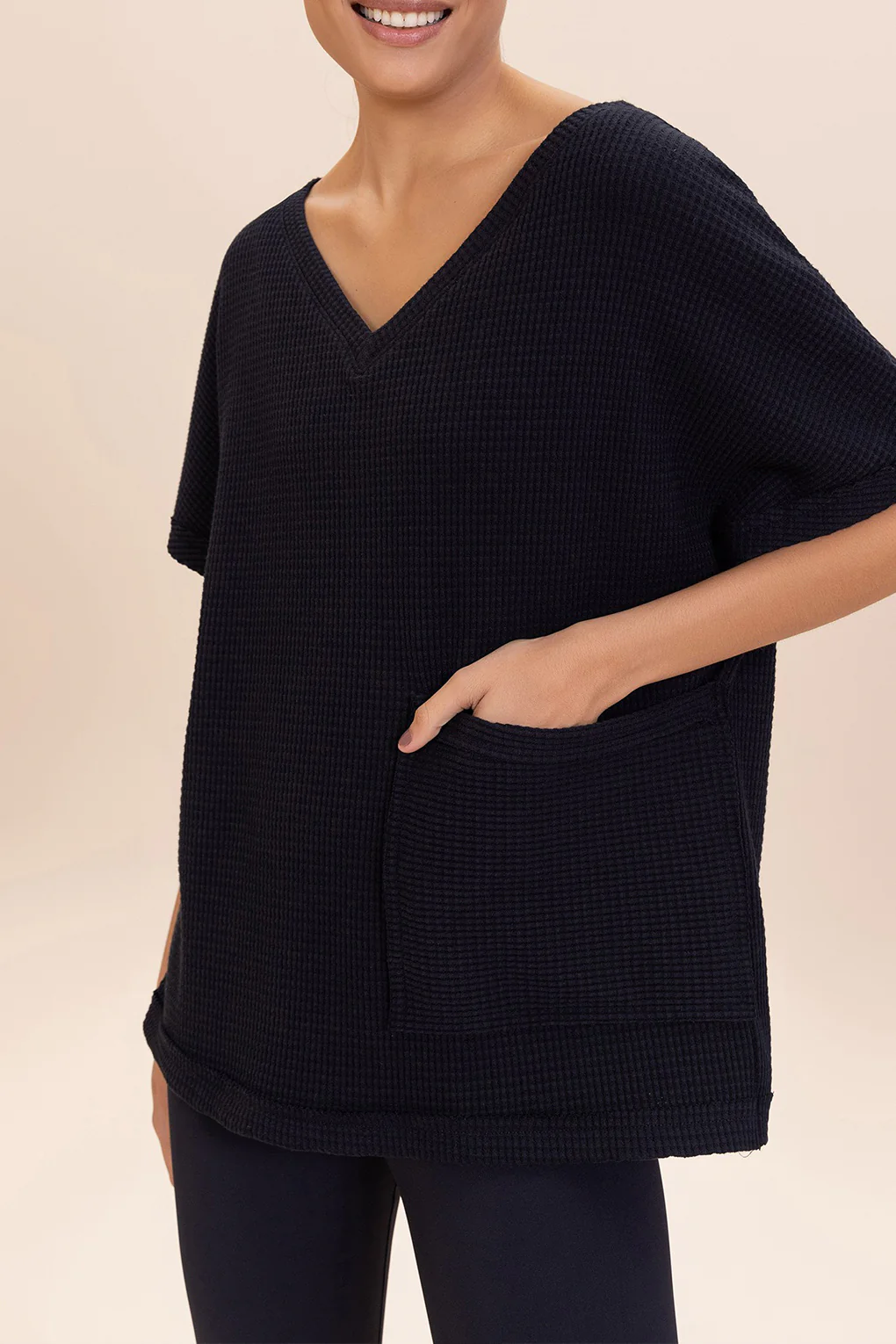 Cozy V-neck Oversized Sweater - Image 2