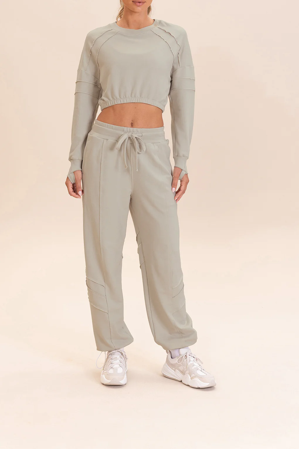 Cropped Cut Jog Sweatshirt - Image 2
