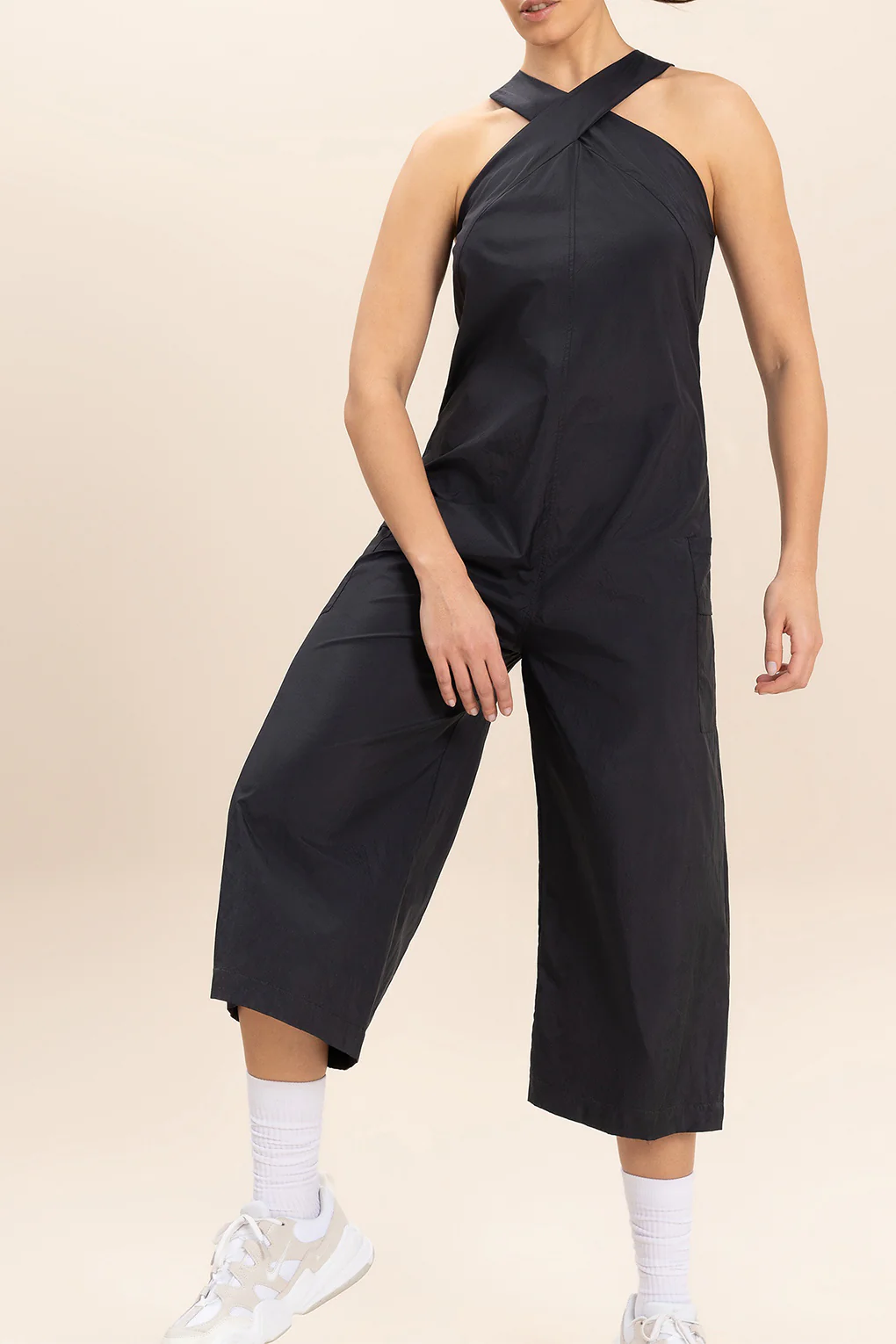 Cross Nylon Net Long Jumpsuit - Image 3