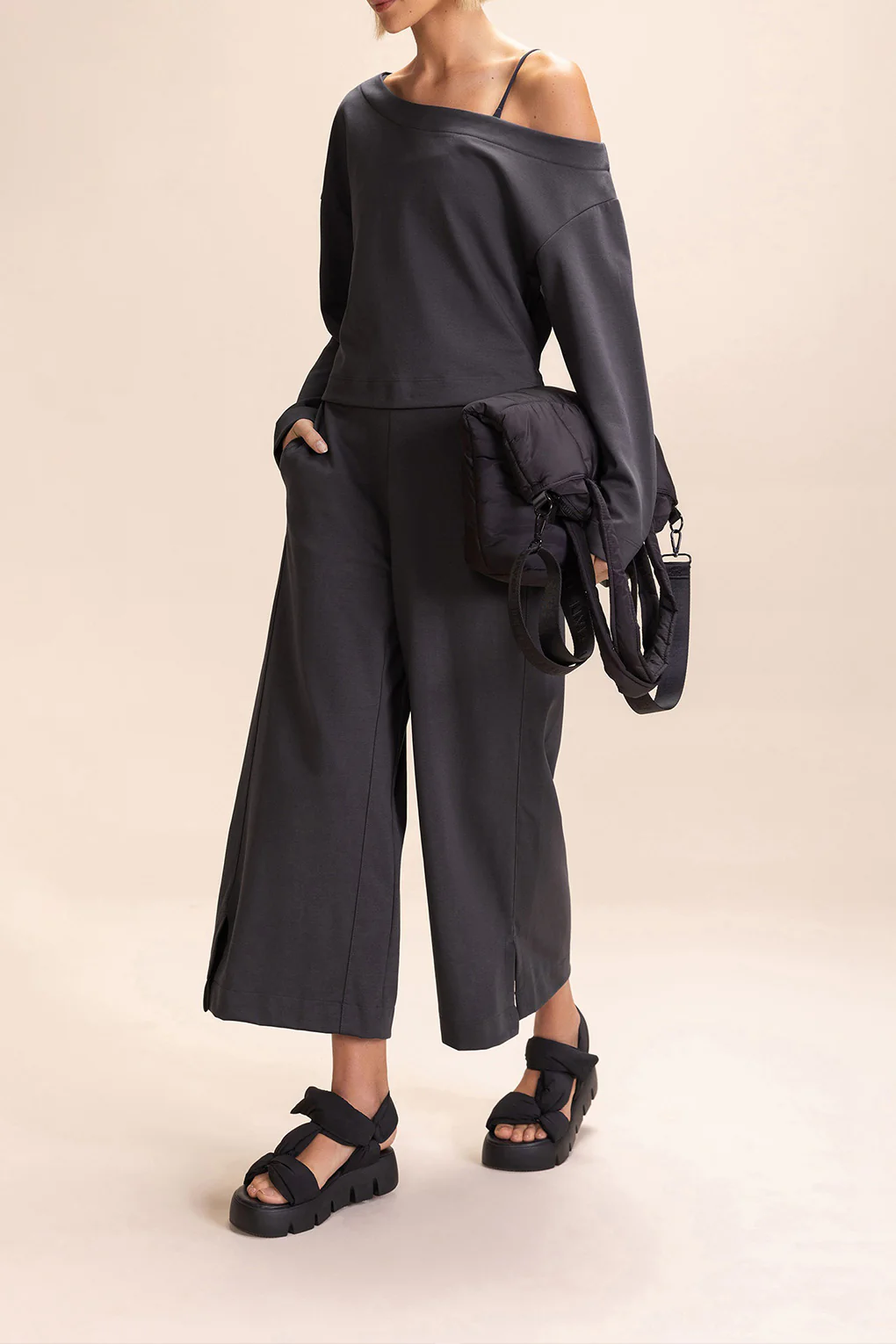 Galax Knit Wide-Leg Pants