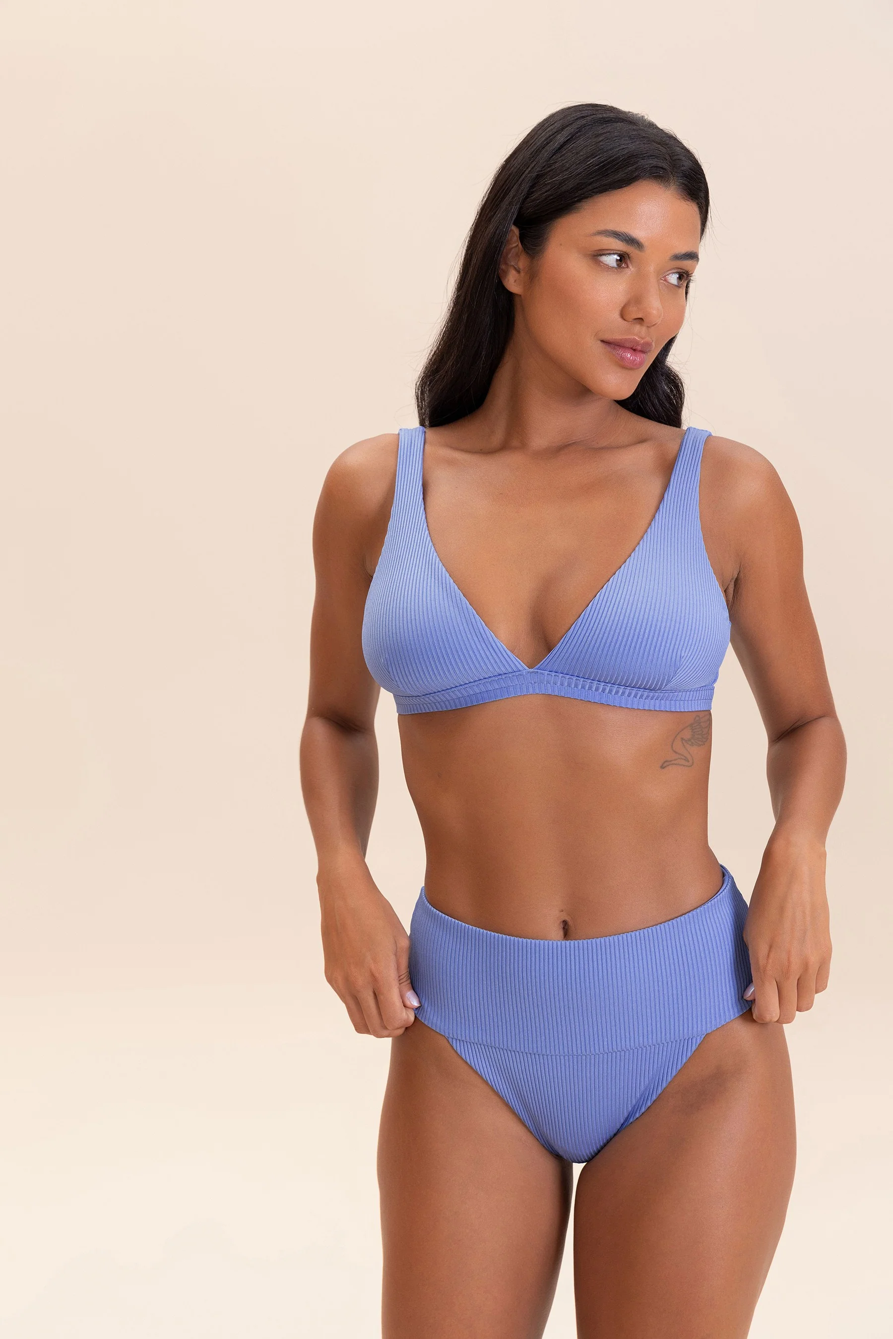 Gloss Rib Bikini Bottom - Image 3