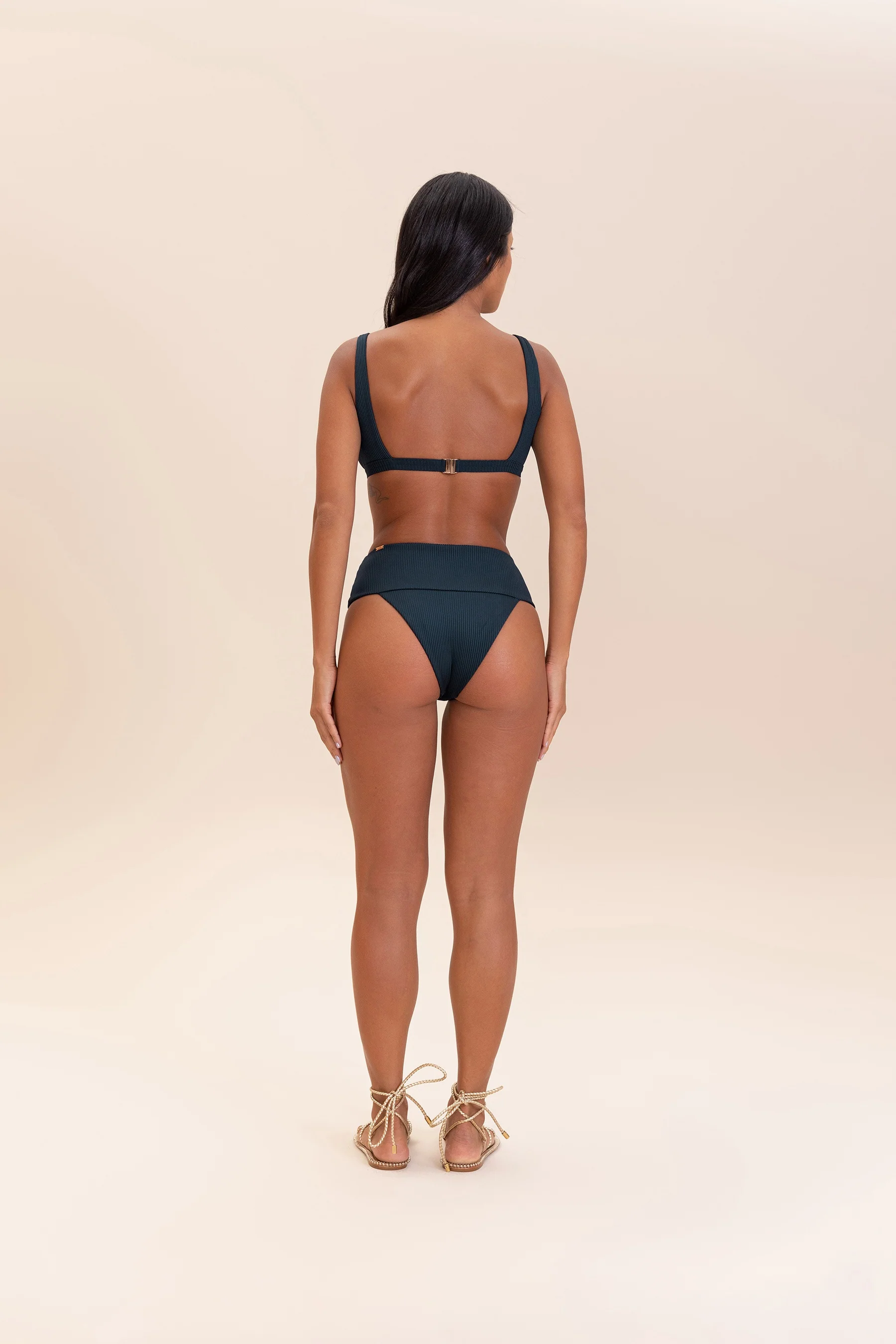 Gloss Rib V-Neck Bikini Top - Image 11