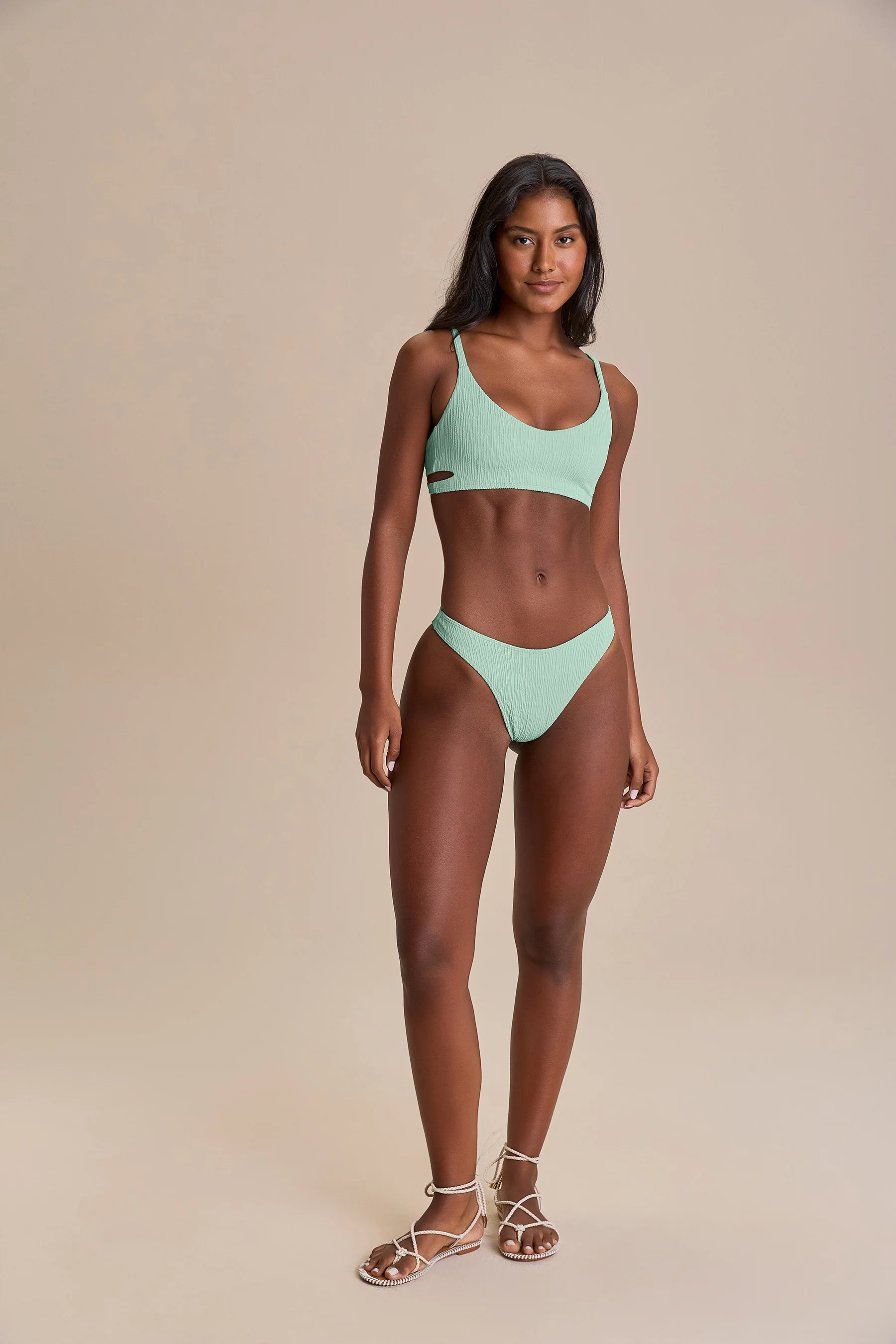 Jacquard Curl High-Cut Bikini Bottom - Image 3
