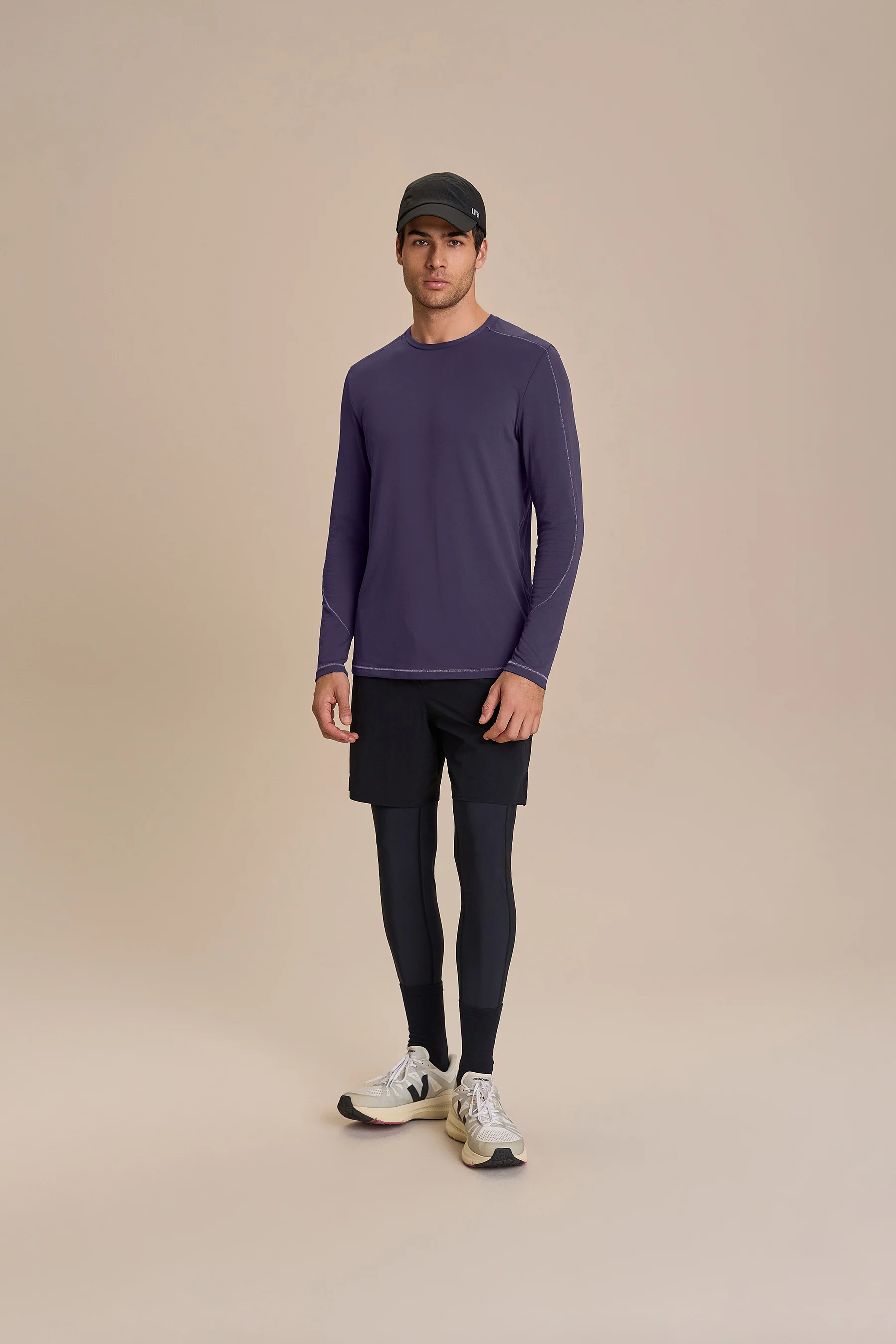 Men's Fit Long Sleeve Stretch T-Shirt - Image 3