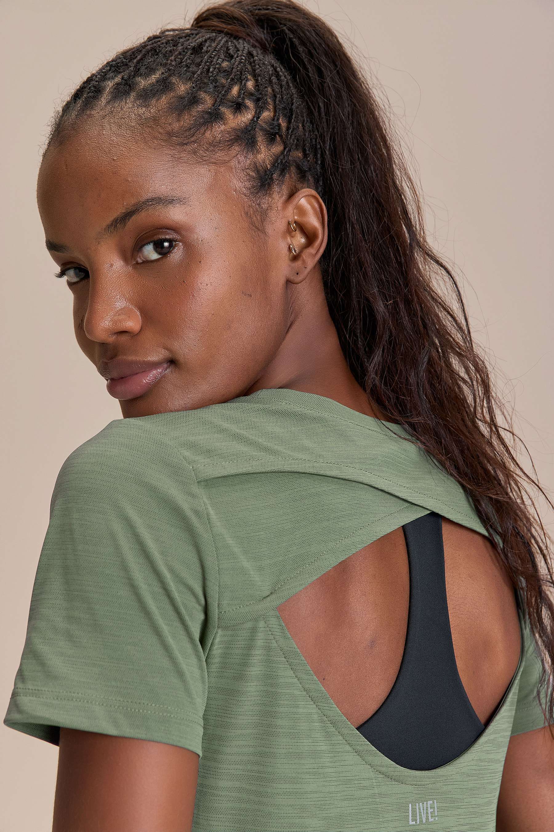 Merged Skin Cut Back T-Shirt - Image 2