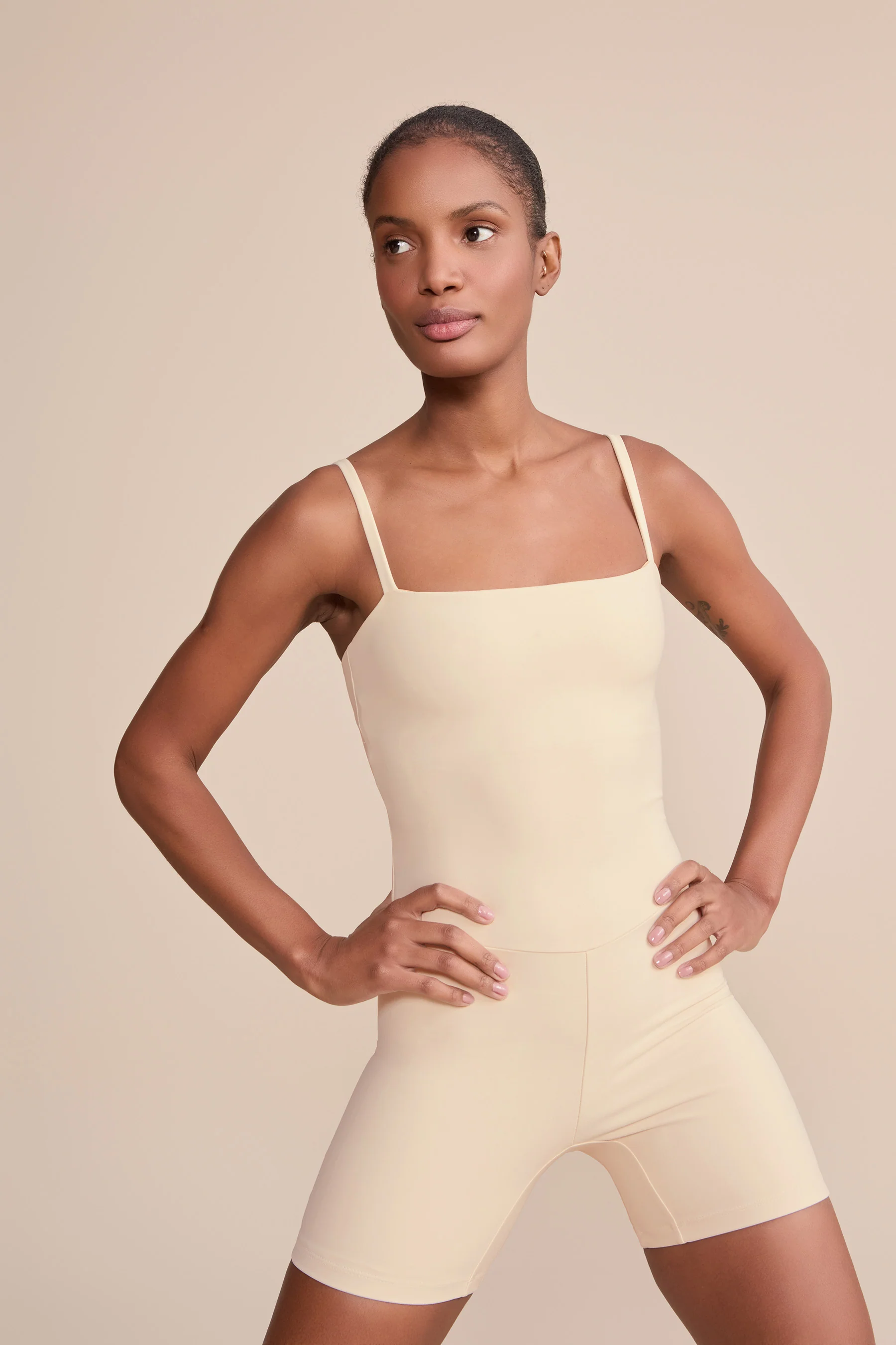 Neoprene Fit Shorts Romper