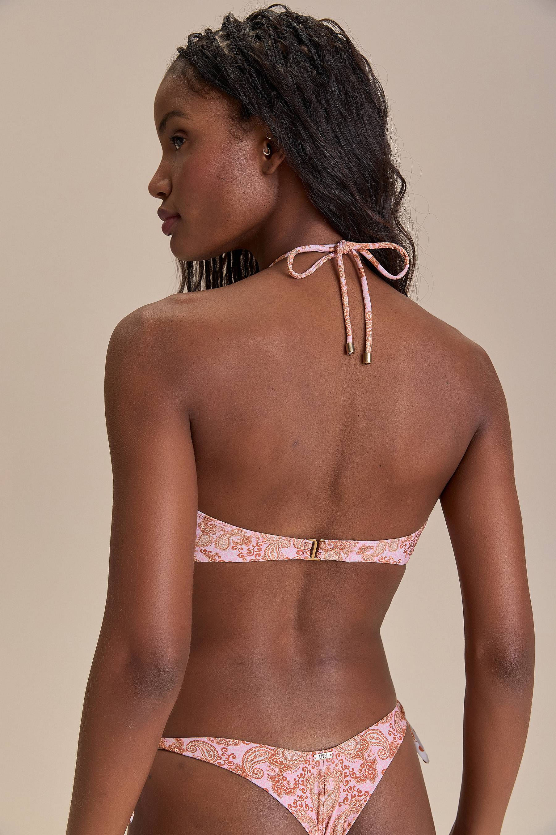 Paisley Cross Bikini Top - Image 2