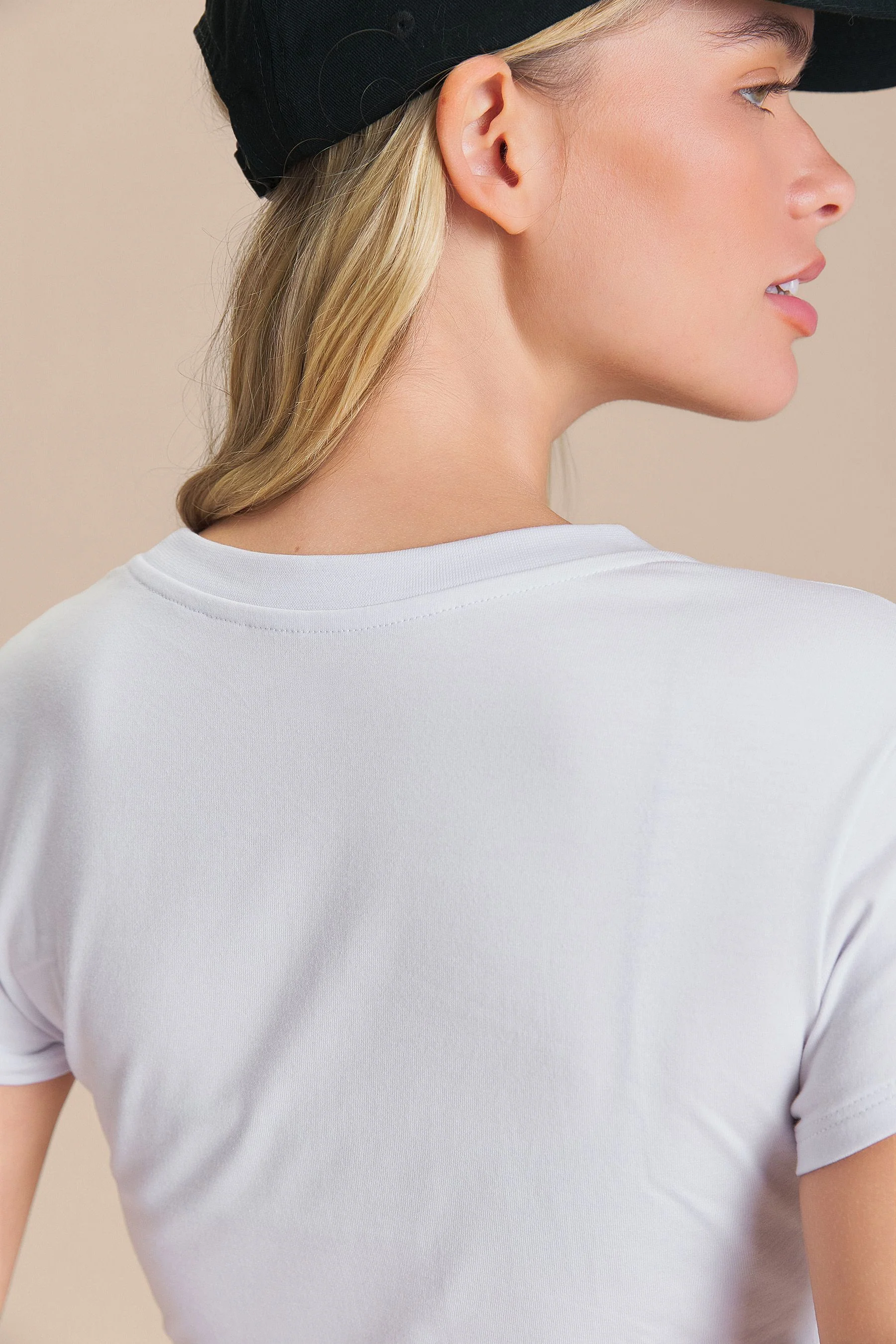 Pima Slim Cropped Top - Image 2