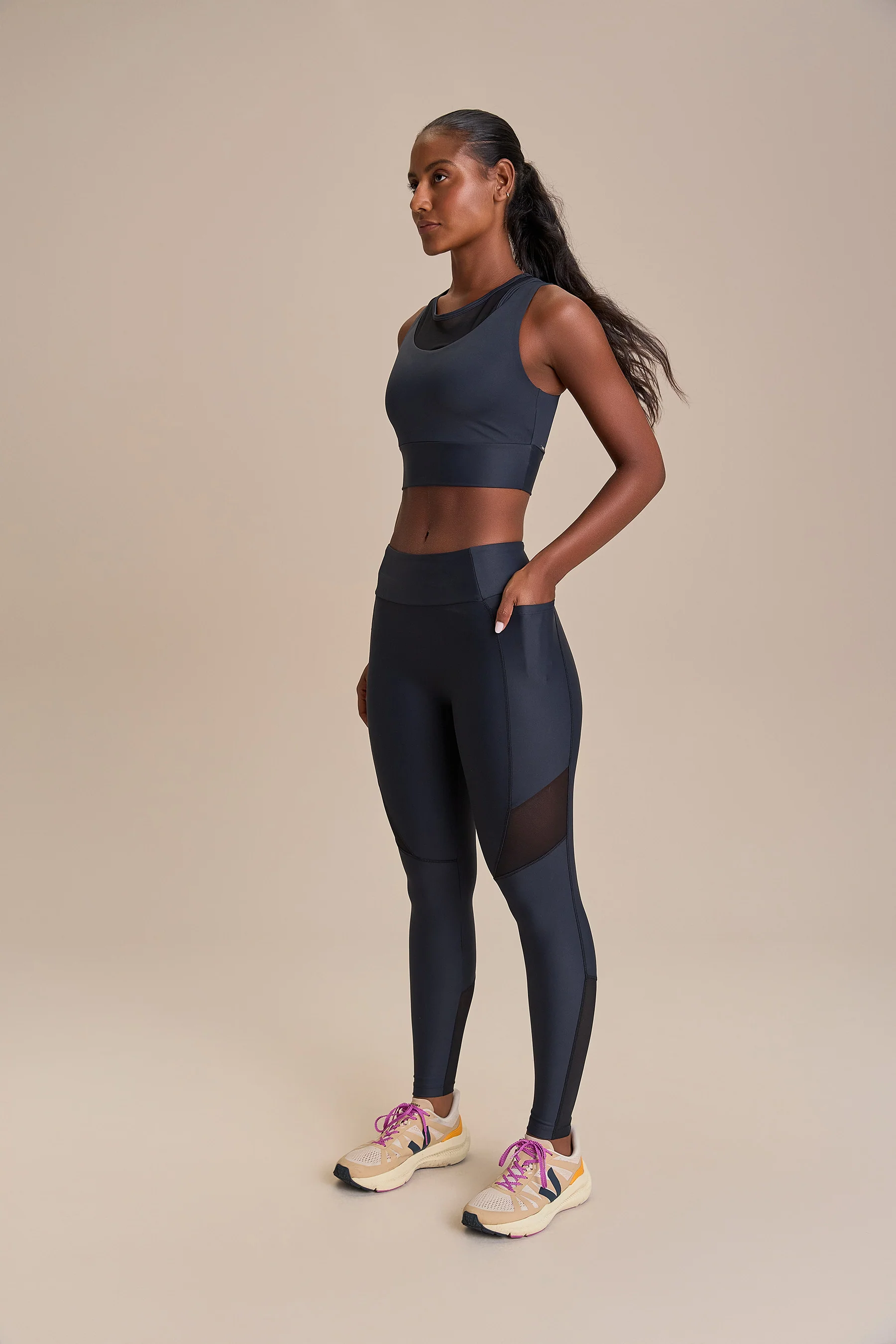 Pocket Upfit Tule Long Leggings - Image 4