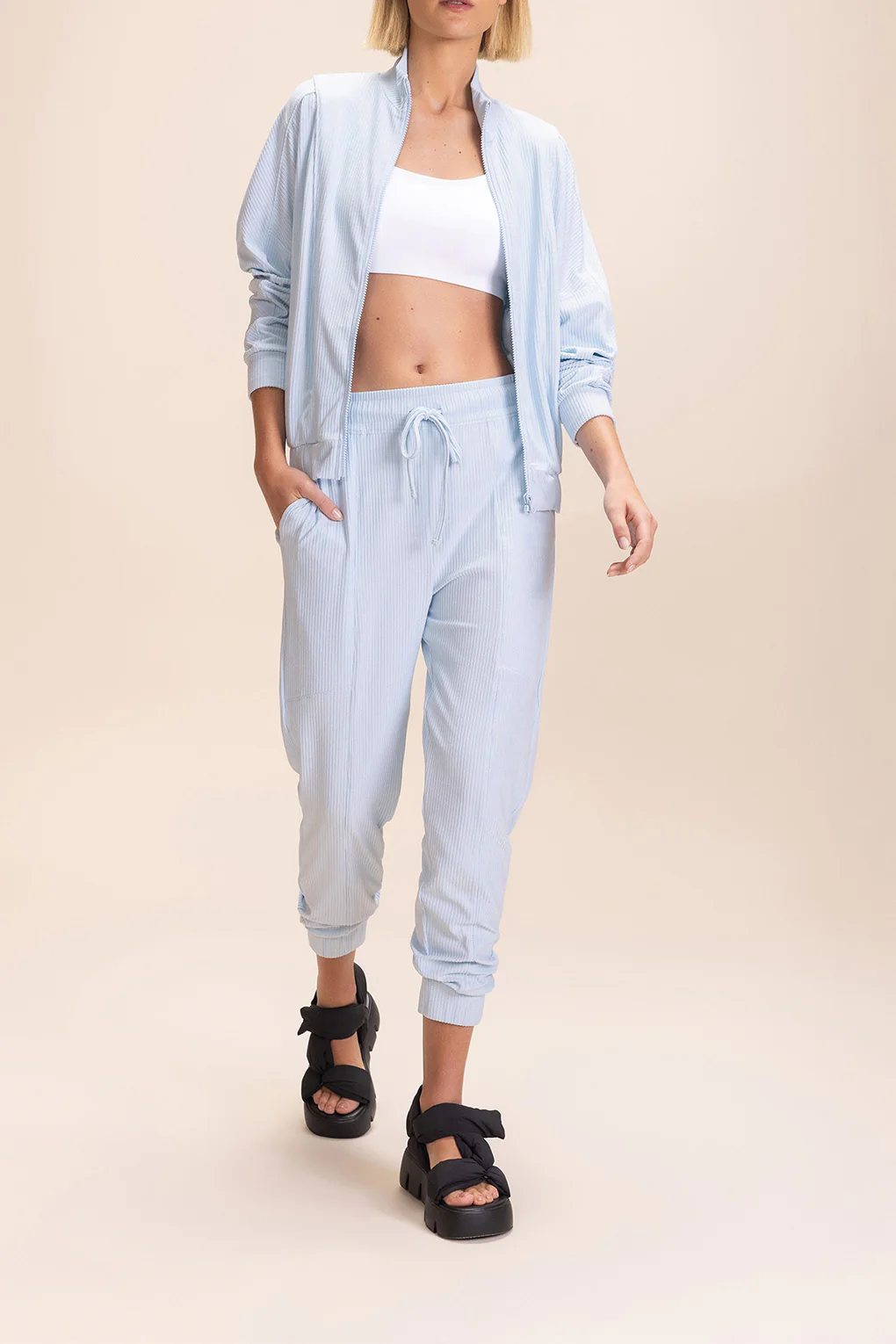 Rib Plush Pants