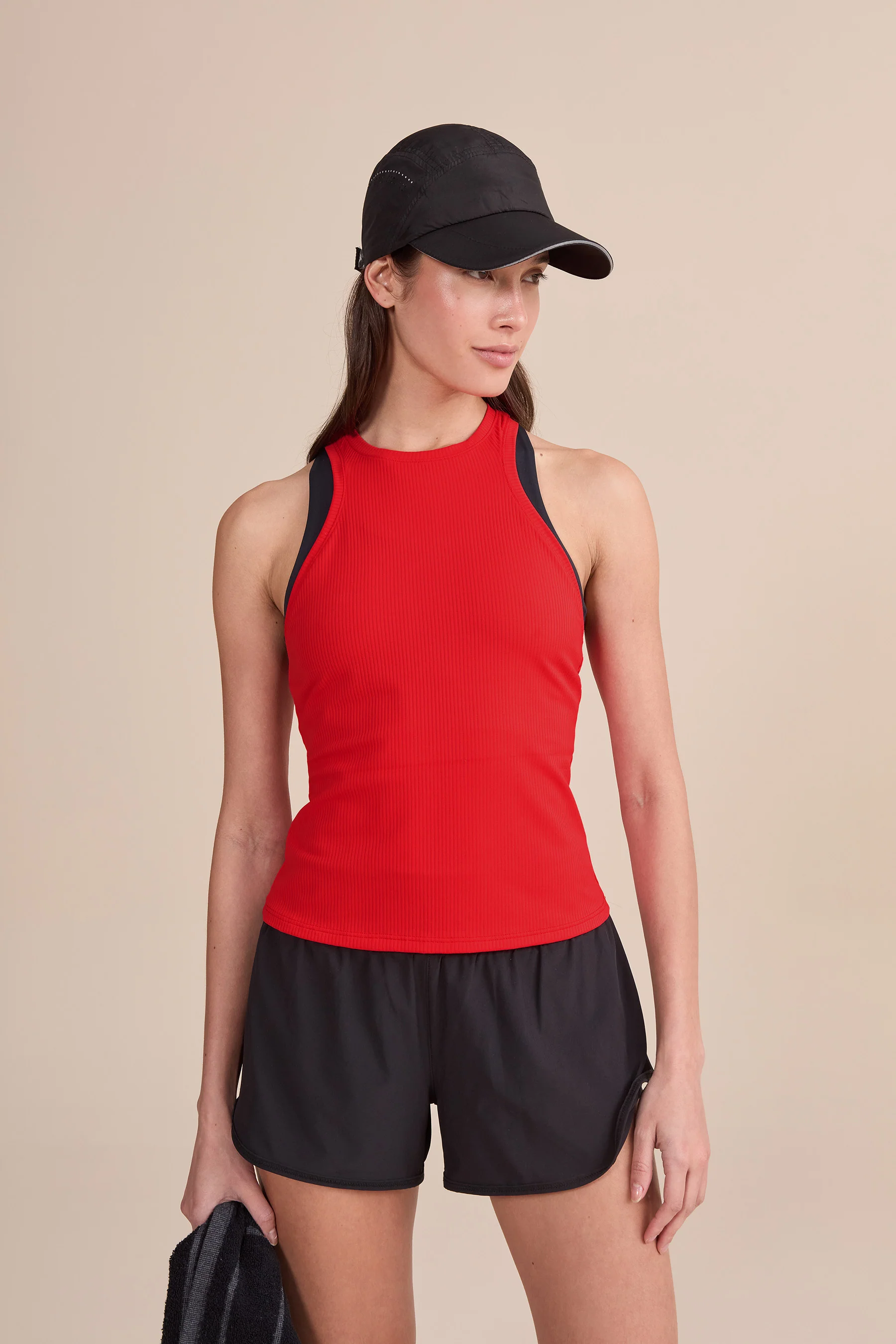 Ribbed Knit Racerback Tank Top - Image 3