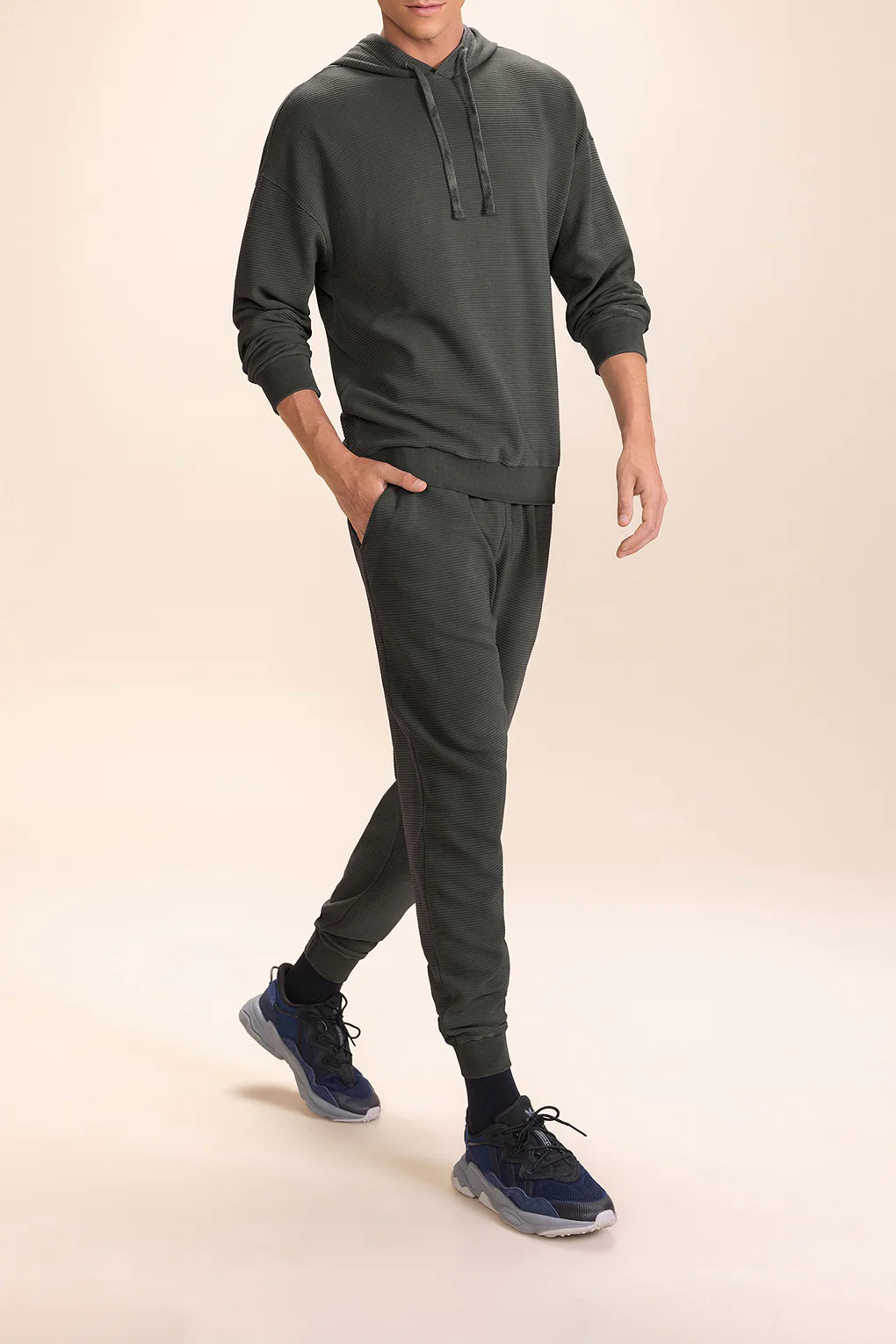 Ribbed Washed Men's Pants - Image 3