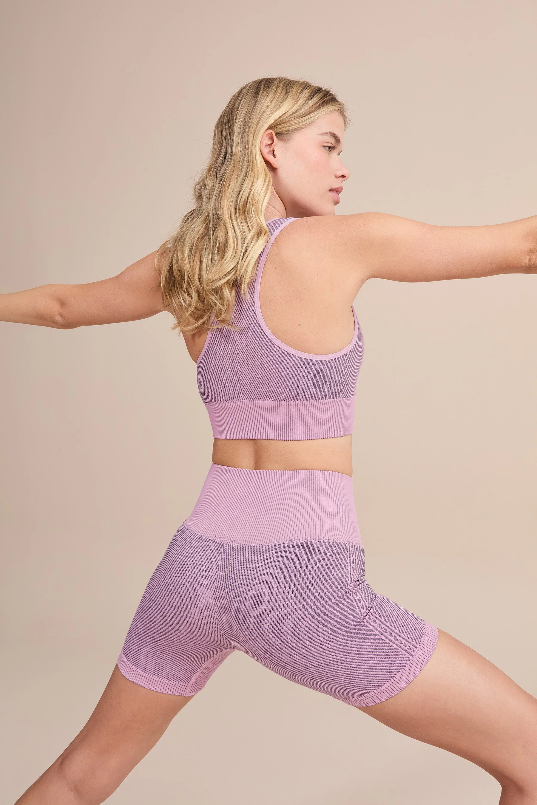 Seamless Diagonal Racerback Sports Bra - Image 3
