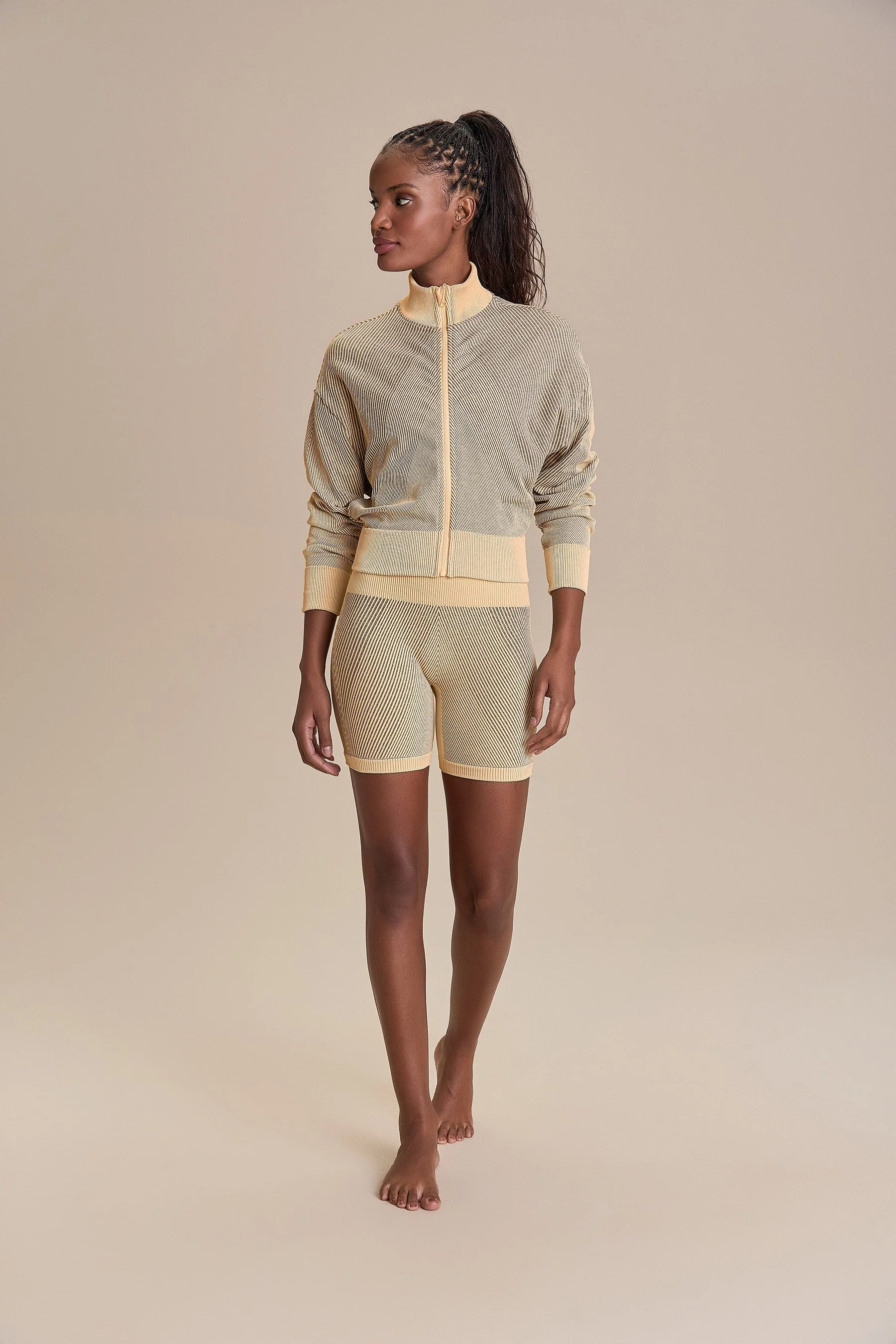 Seamless Diagonal Knit Shorts