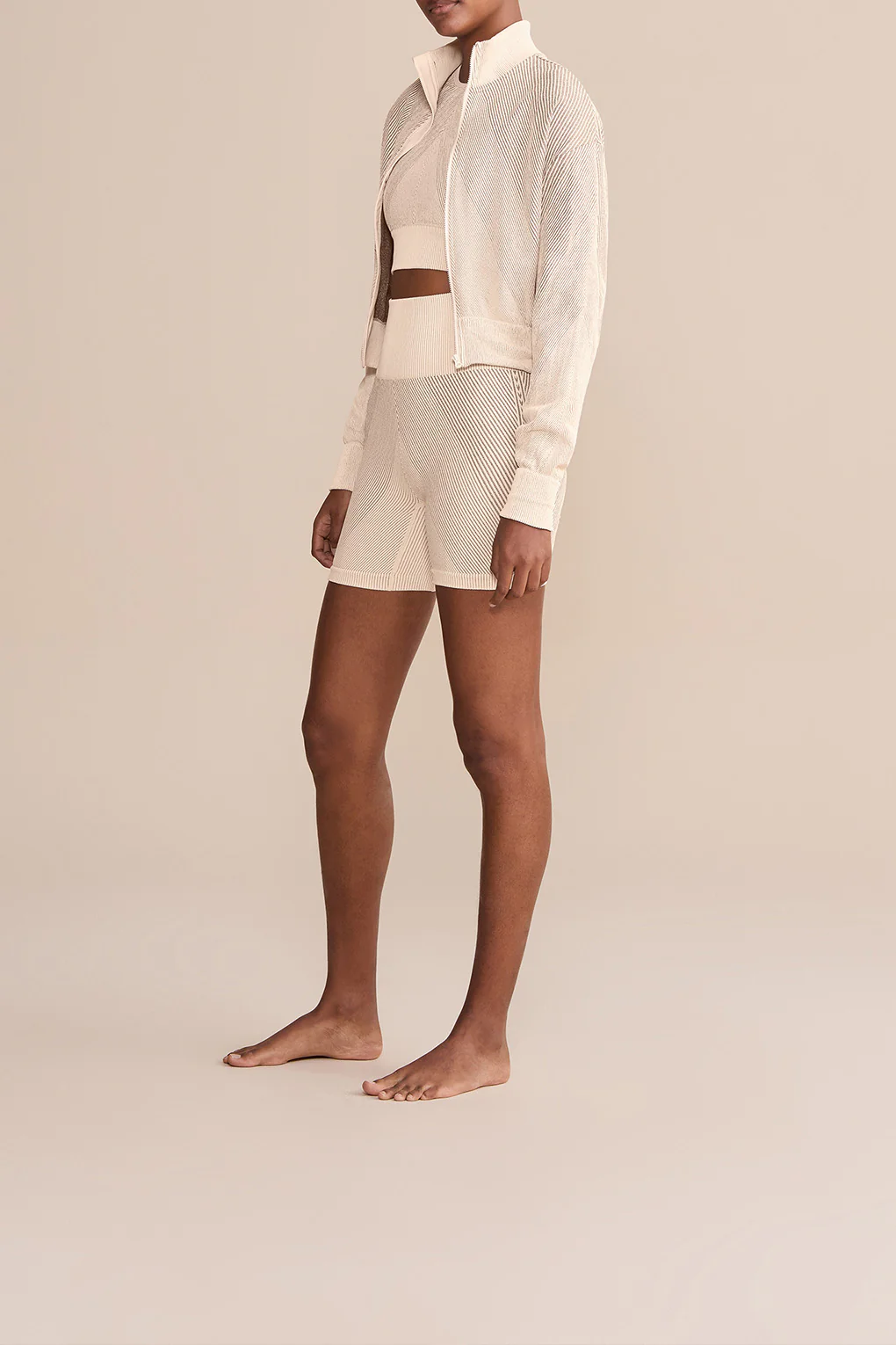 Seamless Diagonal Knit Shorts - Image 7