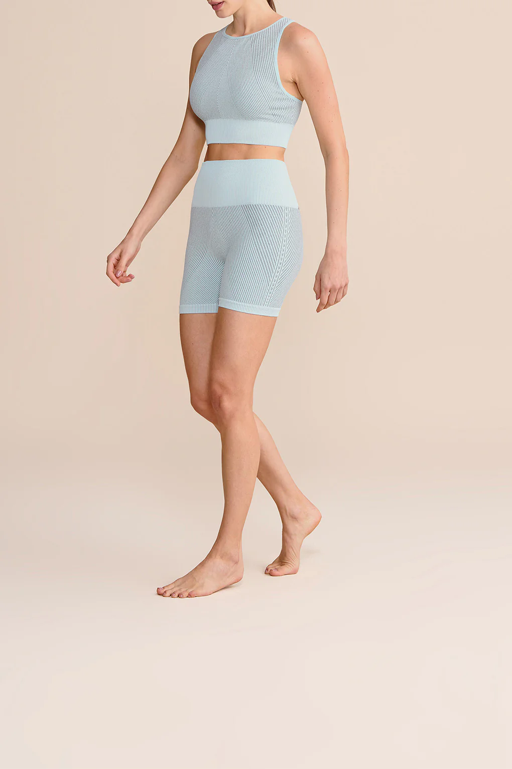 Seamless Diagonal Knit Shorts - Image 8