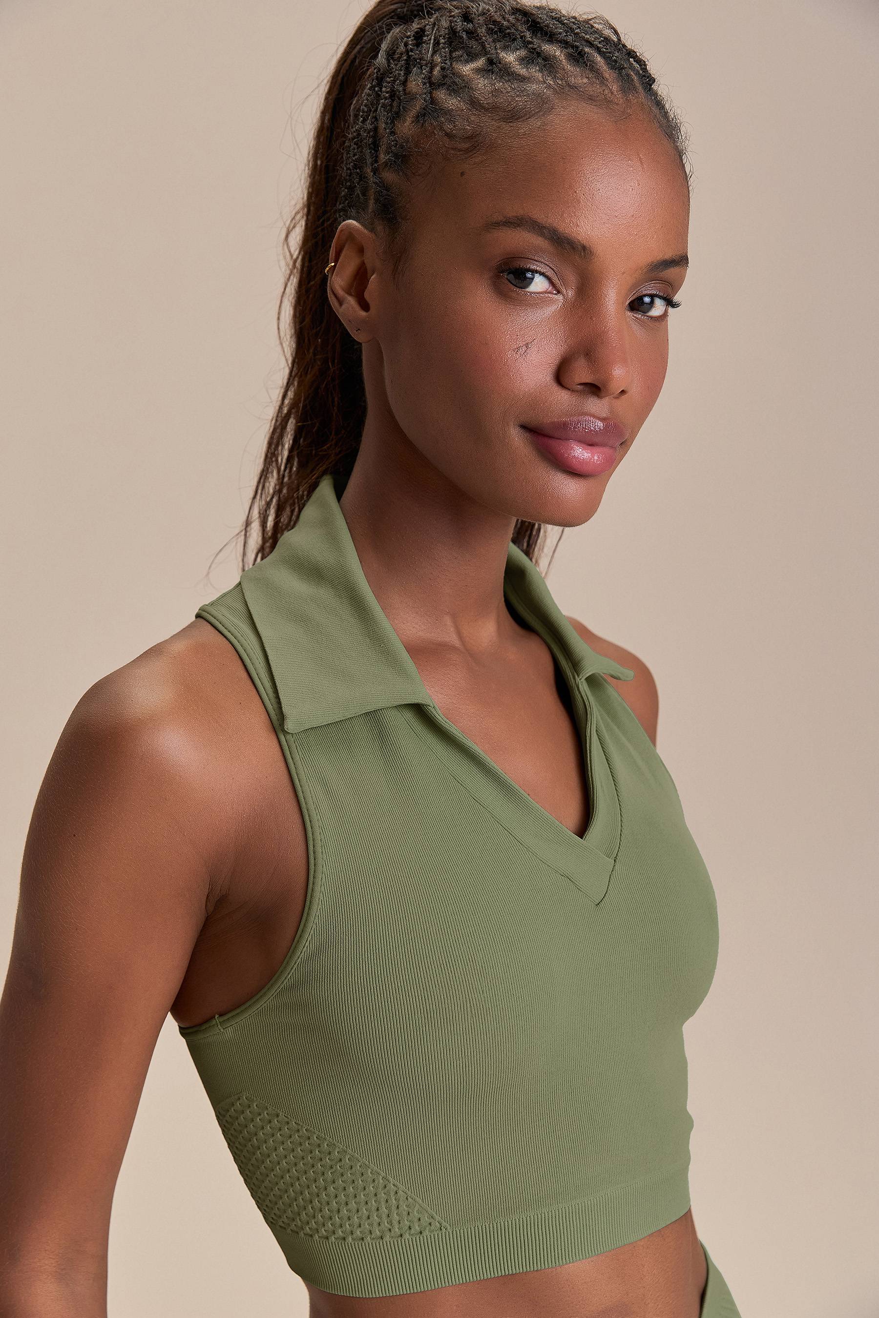 Seamless KnitĀ® Polo V Tank Top - Image 2