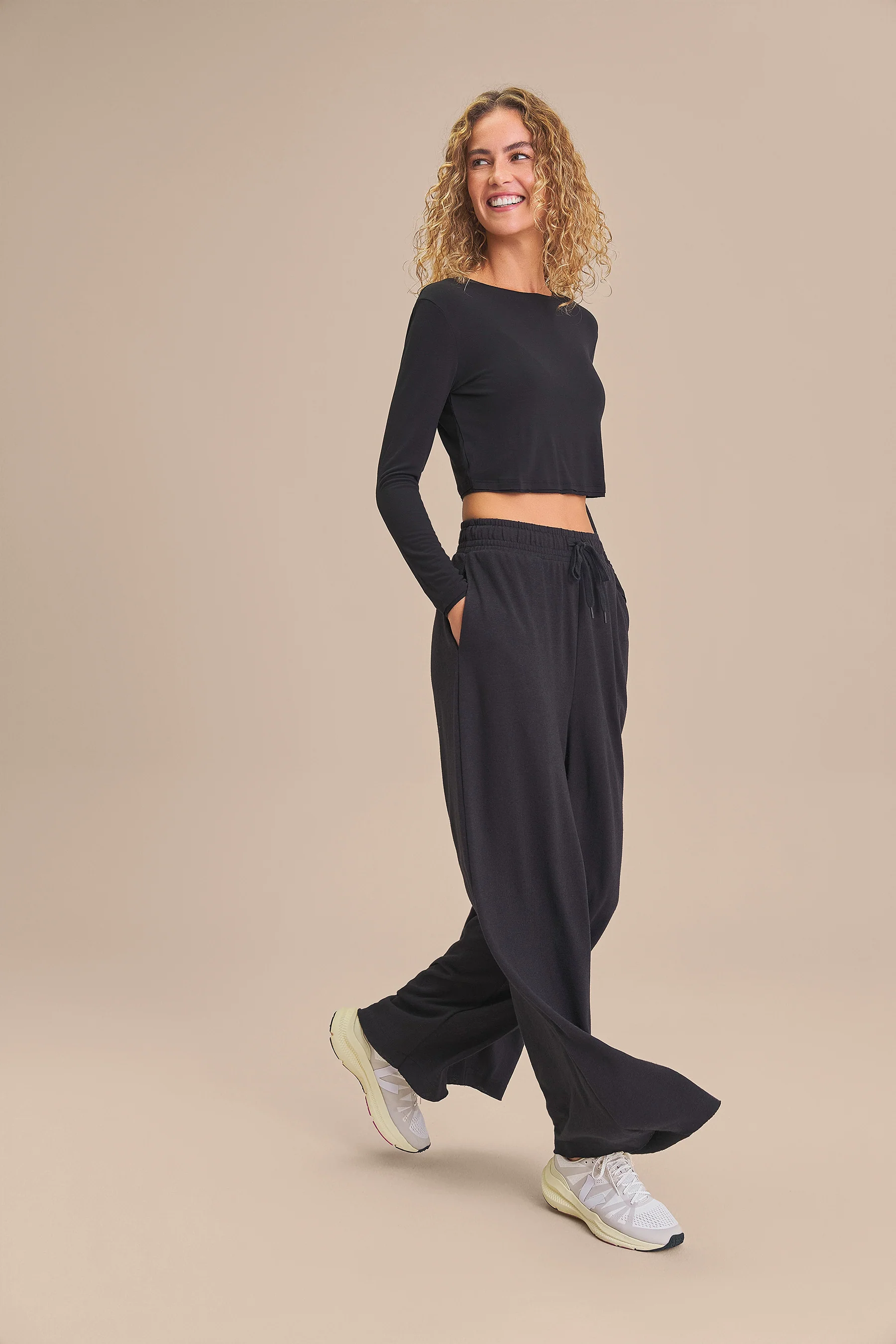 Slow Knit Pantacourt Pants