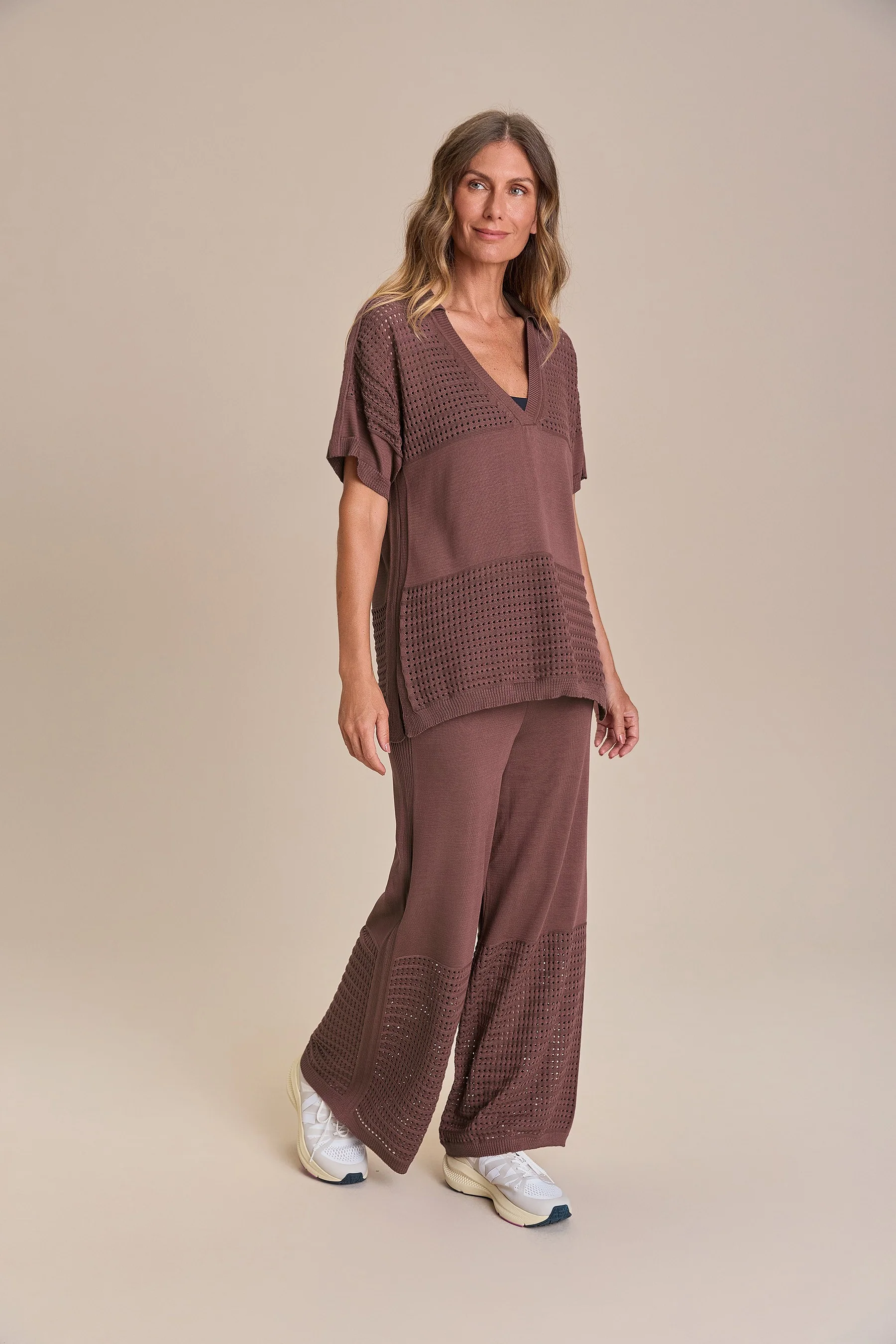 Sporty Knit Straight Pants - Image 3
