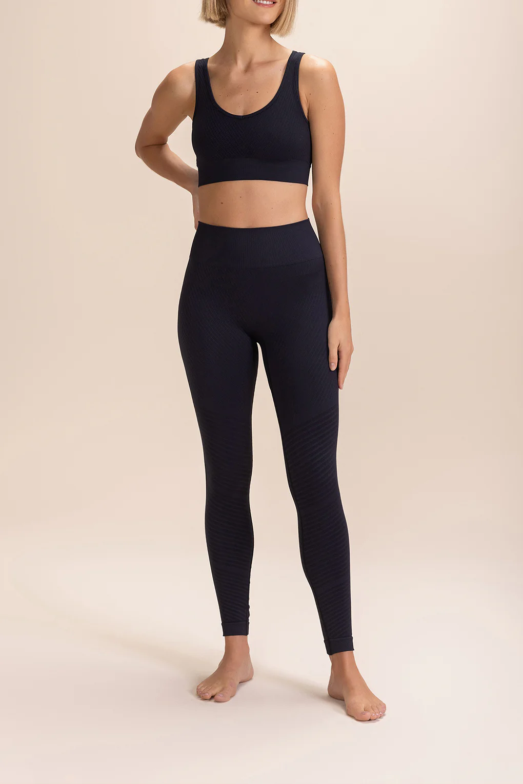 Stripe Seamless Sports Bra