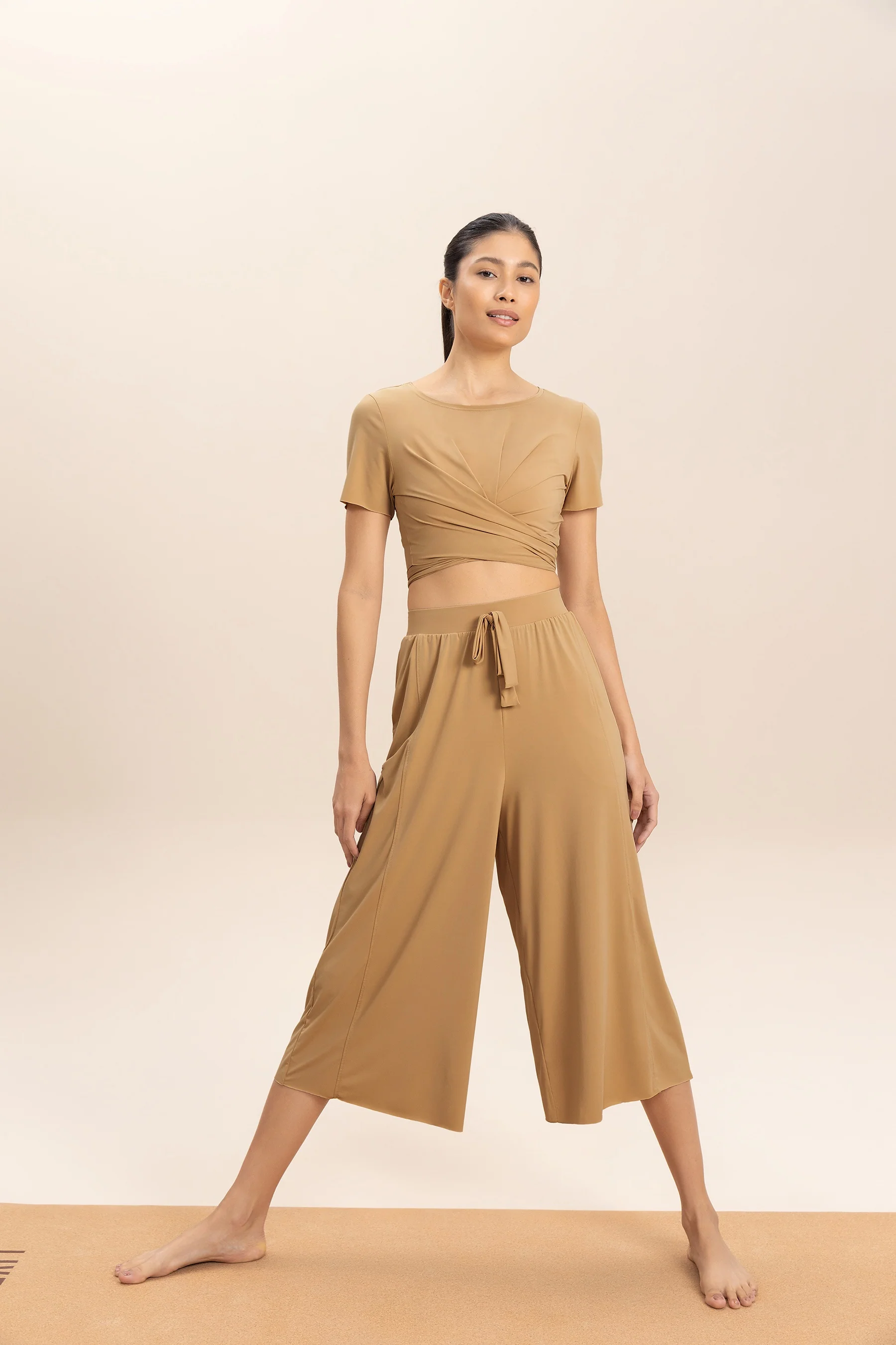 Tie Wide Capri Pants - Image 3