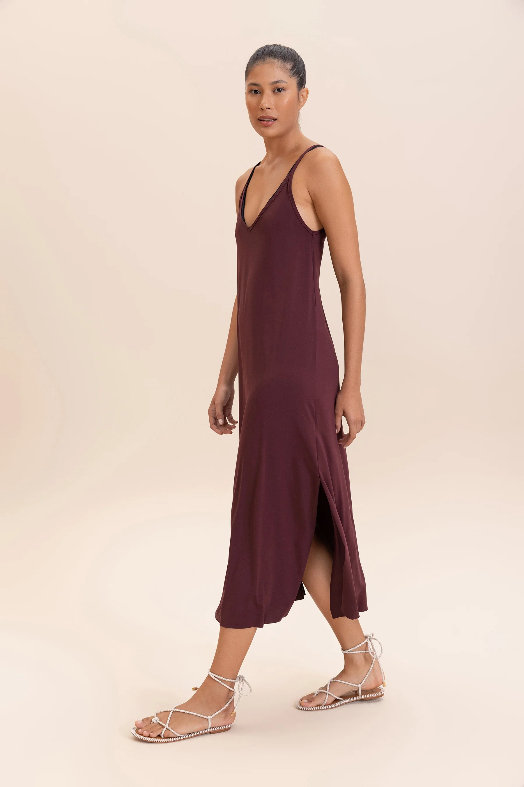 V Long Wide Dress - Image 5