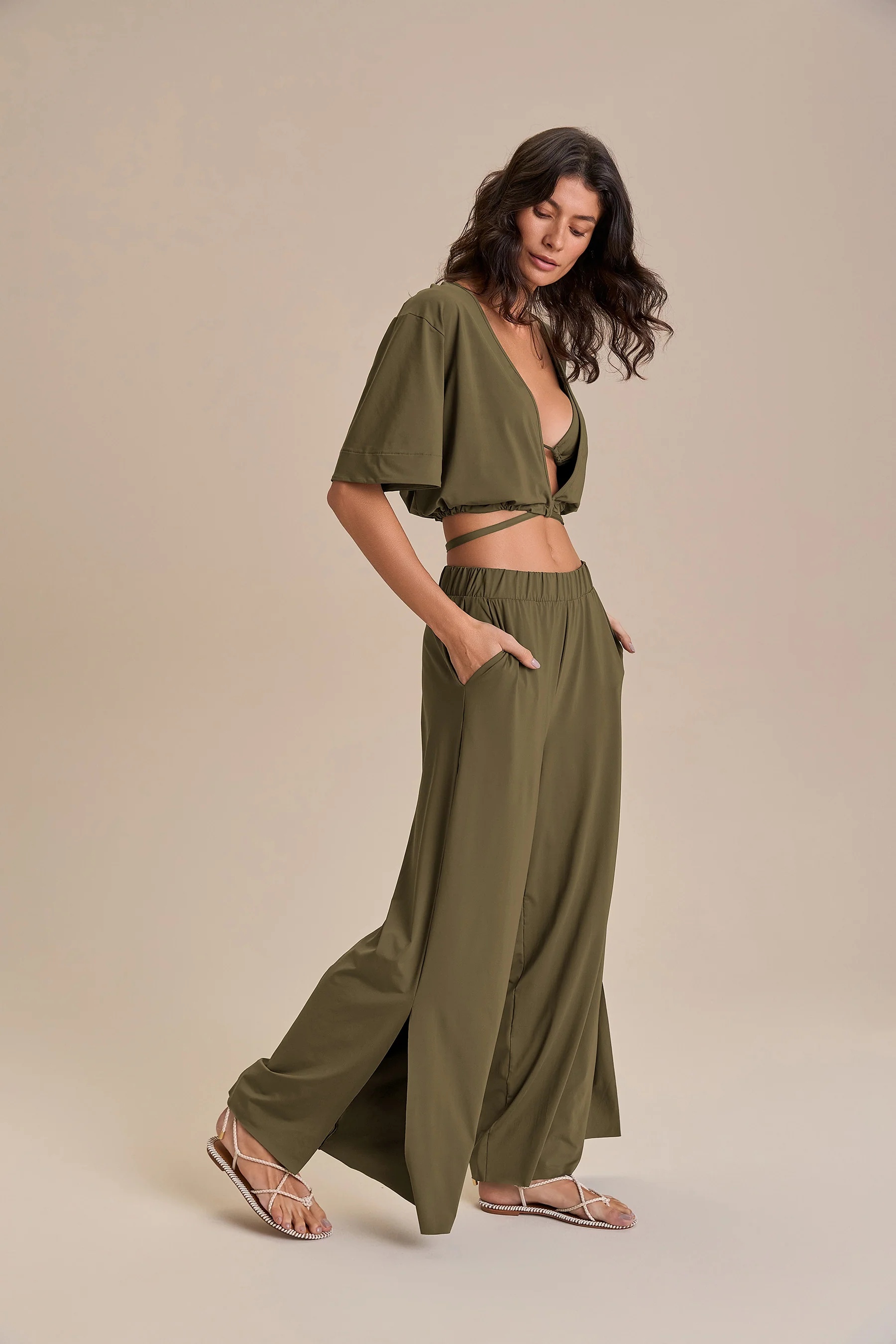 Wide Slit Pants